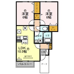 ローズコート杉立　Ｂ棟の物件間取画像